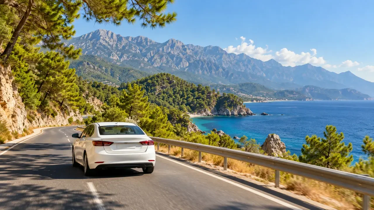 Antalya Havalimanı ile Kemer arasında kiralık araç yolculuğu